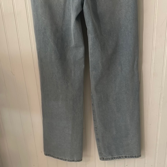 SHEIN Wide Leg Distressed Light Blue Jeans sz Small Petite - Picture 10 of 10